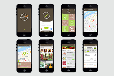 Visuel interface application Keep eat