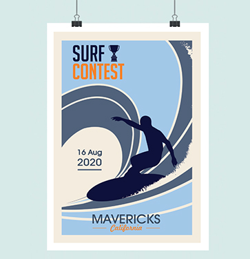 affiche compétition surf